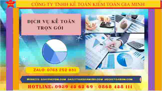Bảng giá dịch vụ kế toán thuế trọn gói tại  Vĩnh Long