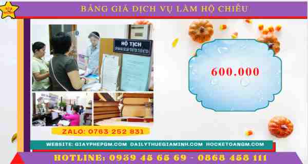 Bảng giá dịch vụ làm hộ chiếu nhanh 15 Bảng giá dịch vụ làm hộ chiếu nhanh