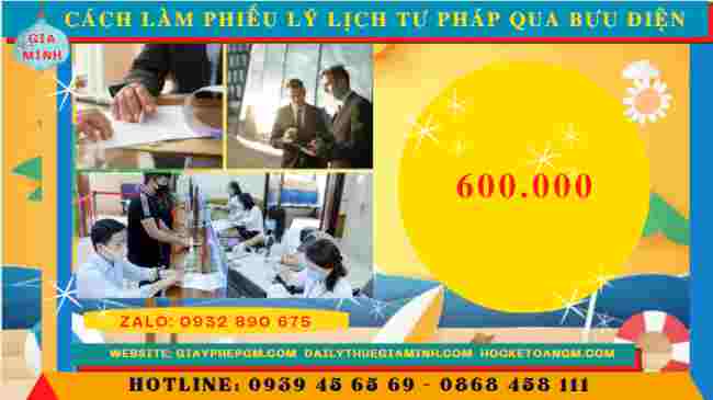 Chi phí cấp lý lịch tư pháp cho người nước ngoài tại Bạc Liêu