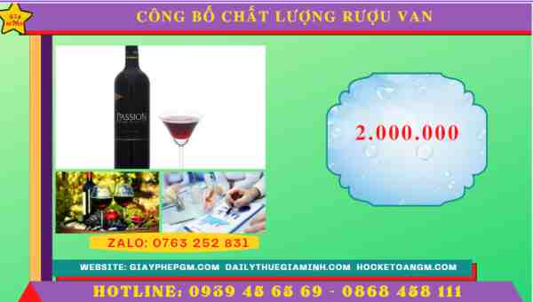 Công bố chất lượng rượu vang theo quy định mới nhất 5 Chi phí công bố rượu vang các loại