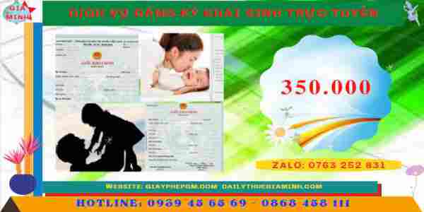 Chi phí đăng ký khai sinh online tại Yên Bái
