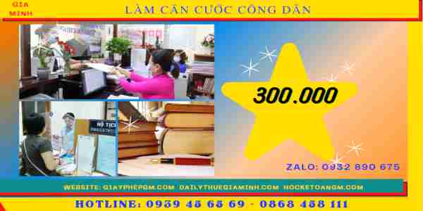DỊCH VỤ THAY ĐỔI CĂN CƯỚC TẠI QUẬN BA ĐÌNH - HÀ NỘI 12 Chi phí dịch vụ làm căn cước công dân tại Quận Ba Đình - Hà Nội