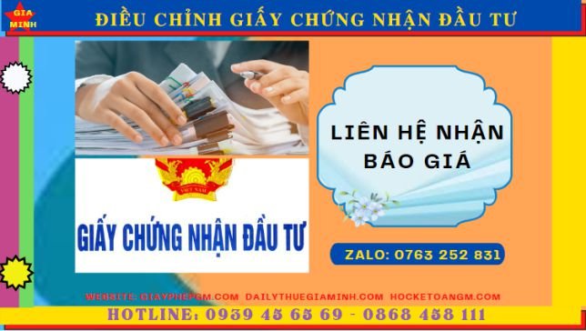 Chi phí dịch vụ điều chỉnh giấy chứng nhận đầu tư ở Đà Nẵng