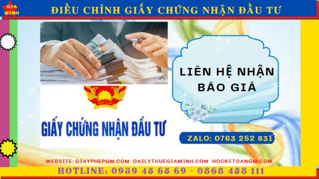 Chi phí dịch vụ điều chỉnh giấy chứng nhận đầu tư ở Đắk Nông