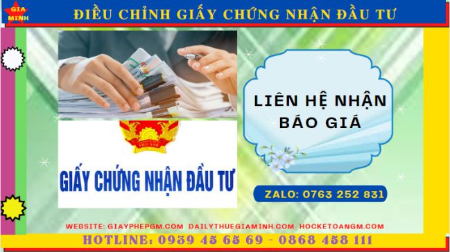 Chi phí dịch vụ điều chỉnh giấy chứng nhận đầu tư ở Điện Biên