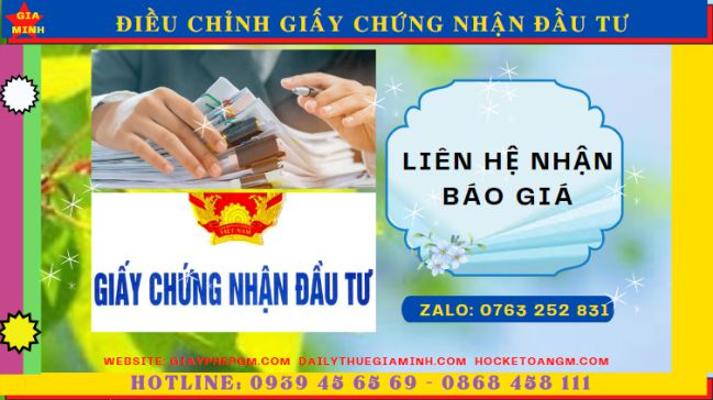 Điều chỉnh giấy chứng nhận đầu tư tại Hoà Bình 11 Chi phí dịch vụ điều chỉnh giấy chứng nhận đầu tư ở Hòa Bình