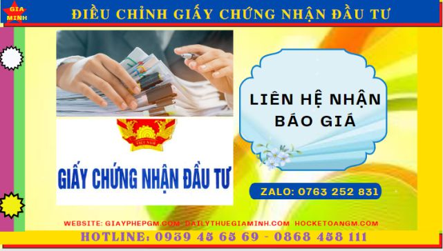 Chi phí dịch vụ điều chỉnh giấy chứng nhận đầu tư ở Quảng Trị