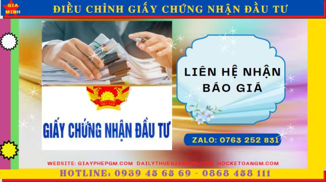 Chi phí dịch vụ điều chỉnh giấy chứng nhận đầu tư ở Tây Ninh