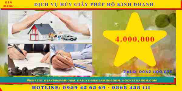 Dịch vụ hủy giấy phép hộ kinh doanh tại Cà Mau 5 Chi phí hủy giấy phép hộ kinh doanh cá thể tại Cà Mau