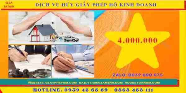 Chi phí hủy giấy phép hộ kinh doanh cá thể tại Điện Biên 