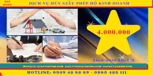 Chi phí hủy giấy phép hộ kinh doanh cá thể tại Lạng Sơn 