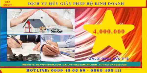 Chi phí hủy giấy phép hộ kinh doanh cá thể tại Quảng Ninh 