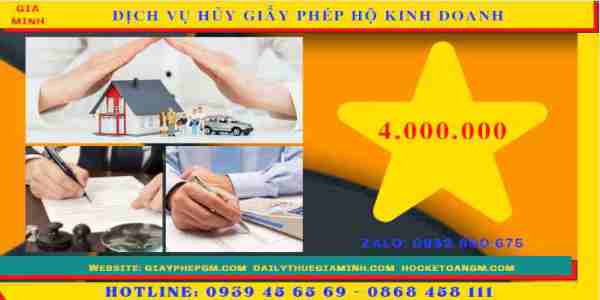 Chi phí hủy giấy phép hộ kinh doanh cá thể tại Yên Bái 