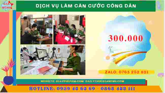DỊCH VỤ THAY ĐỔI CĂN CƯỚC TẠI THÁI NGUYÊN 12 Chi phí dịch vụ làm căn cước công dân tại Thái Nguyên