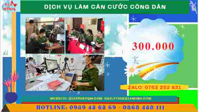 Chi phí dịch vụ làm căn cước công dân tại Thành phố Hà Nội