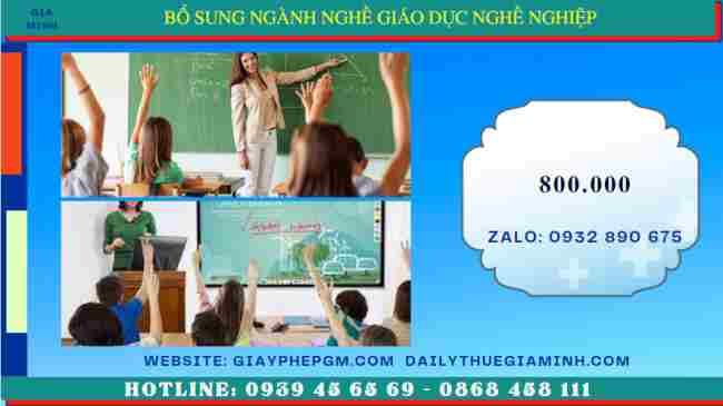 BỔ SUNG MÃ NGÀNH GIÁO DỤC NGHỀ NGHIỆP 4 Chi phí thực hiện bổ sung mã ngành giáo dục nghề nghiệp