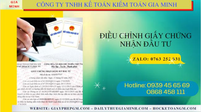 Điều chỉnh giấy chứng nhận đầu tư tại Bắc Ninh 8 Dịch vụ điều chỉnh giấy chứng nhận đầu tư tại Bắc Ninh