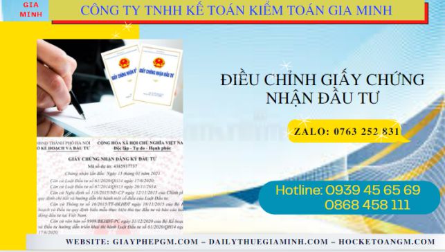 Dịch vụ điều chỉnh giấy chứng nhận đầu tư tại Bình Dương