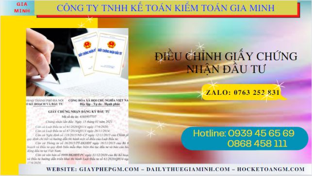Dịch vụ điều chỉnh giấy chứng nhận đầu tư tại Đà Nẵng
