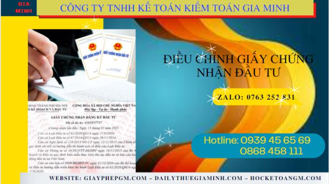 Dịch vụ điều chỉnh giấy chứng nhận đầu tư tại Gia Lai