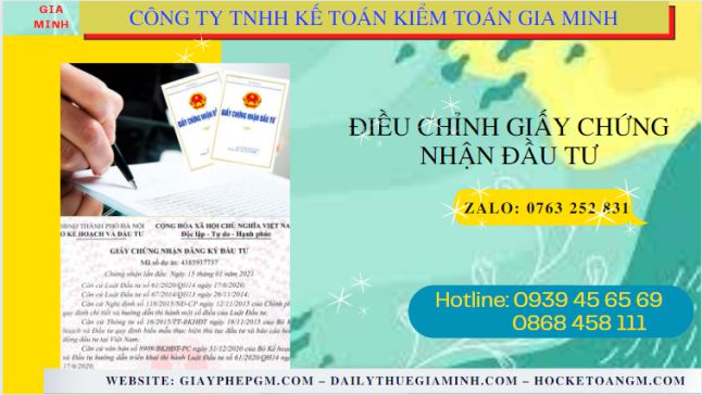 Điều chỉnh giấy chứng nhận đầu tư tại Hoà Bình 8 Dịch vụ điều chỉnh giấy chứng nhận đầu tư tại Hòa Bình