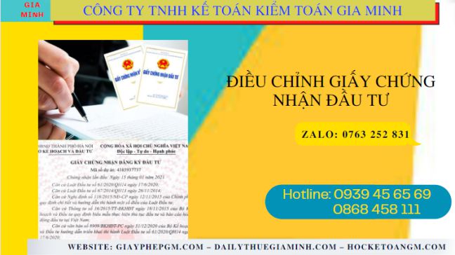 Dịch vụ điều chỉnh giấy chứng nhận đầu tư tại Lâm Đồng