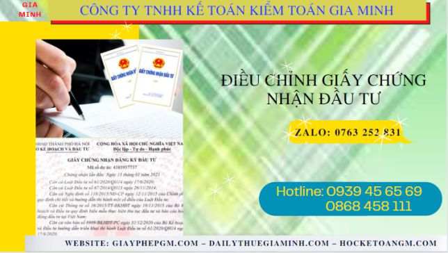Dịch vụ điều chỉnh giấy chứng nhận đầu tư tại Quảng Trị