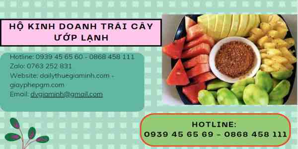 Thành lập hộ kinh doanh trái cây ướp lạnh 9 Hướng dẫn đăng ký hộ kinh doanh trái cây ướp lạnh
