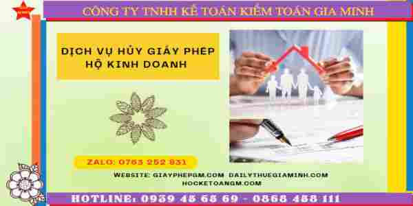 Hủy giấy phép hộ kinh doanh cá thể tại Hòa Bình