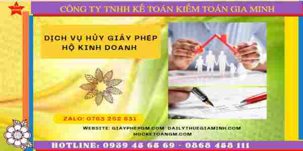 Hủy giấy phép hộ kinh doanh cá thể tại Phú Thọ