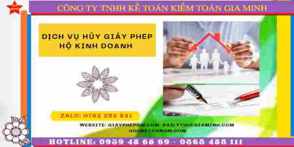 Dịch vụ hủy giấy phép hộ kinh doanh tại Thái Nguyên 8 Hủy giấy phép hộ kinh doanh cá thể tại Thái Nguyên