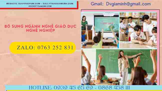 BỔ SUNG MÃ NGÀNH GIÁO DỤC NGHỀ NGHIỆP 1 Thủ tục bổ sung mã ngành giáo dục nghề nghiệp