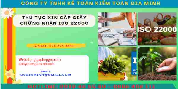 Thủ tục xin cấp giấy chứng nhận tiêu chuẩn ISO 22000 3 Thủ tục cấp giấy chứng nhận iso 22000:2018