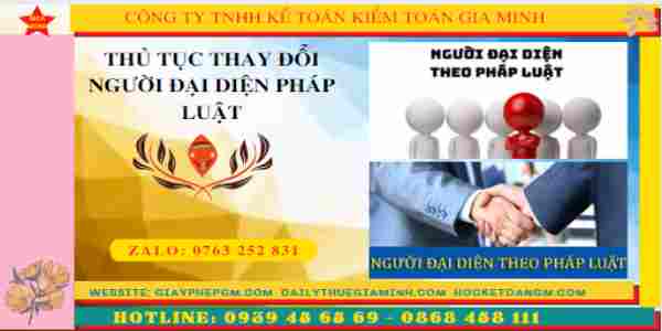 Thủ tục thay đổi người đại diện theo pháp luật