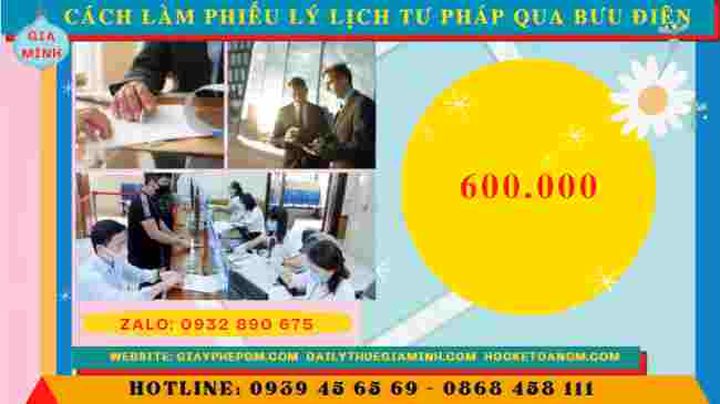 Cách làm phiếu lý lịch tư pháp qua bưu điện tại hòa bình 5 Chi phí cấp lý lịch tư pháp cho người nước ngoài tại Hòa Bình
