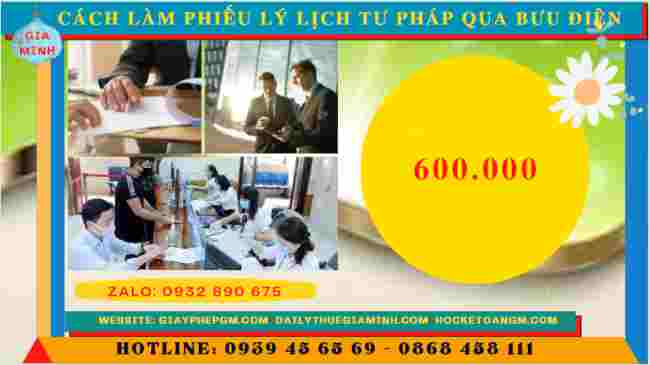 Cách làm phiếu lý lịch tư pháp qua bưu điện tại tuyên quang 13 Chi phí cấp lý lịch tư pháp cho người nước ngoài tại Tuyên Quang