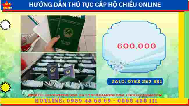 Hướng dẫn thủ tục cấp hộ chiếu online tại Bắc Giang 13 Chi phí dịch vụ cấp hộ chiếu online tại Bắc Giang