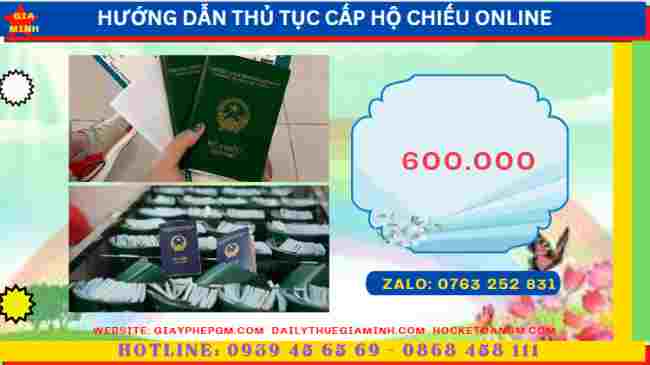 Hướng dẫn thủ tục cấp hộ chiếu online tại Bắc Ninh 13 Chi phí dịch vụ cấp hộ chiếu online tại Bắc Ninh