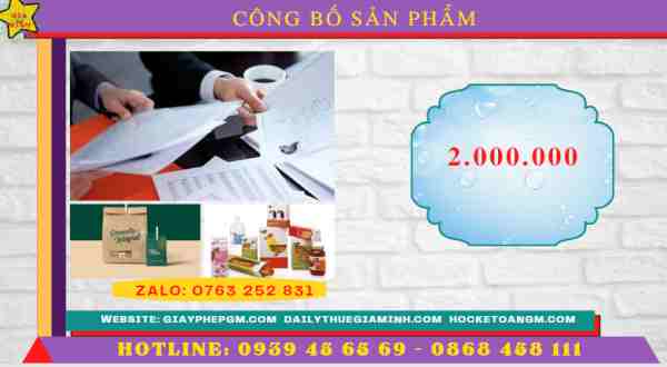 NHỮNG SẢN PHẨM NÀO PHẢI ĐĂNG KÝ CÔNG BỐ SẢN PHẨM? 13 Chi phí dịch vụ đăng ký công bố sản phẩm