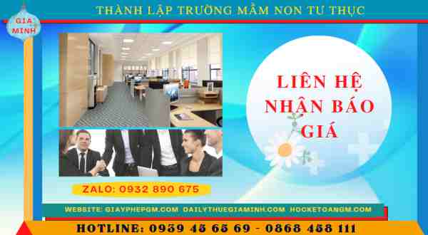 Hướng dẫn hồ sơ xin cấp phép thành lập trường mầm non tư thục 14 Chi phí thành lập trường mầm non tư thục
