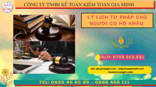 Lý lịch tư pháp cho người có hộ khẩu tại Bến Tre