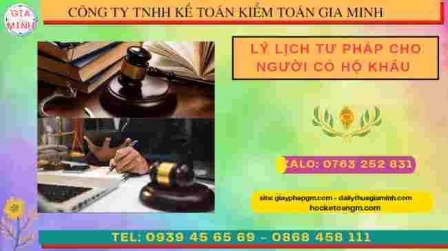 Lý lịch tư pháp cho người có hộ khẩu tại Bình Phước
