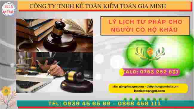 Lý lịch tư pháp cho người có hộ khẩu tại Cà Mau
