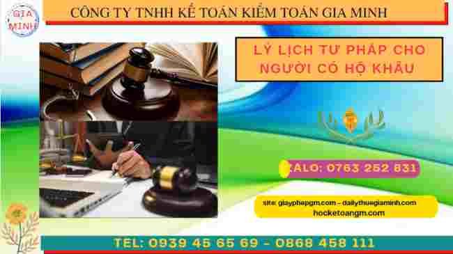 Lý lịch tư pháp cho người có hộ khẩu tại Cần Thơ
