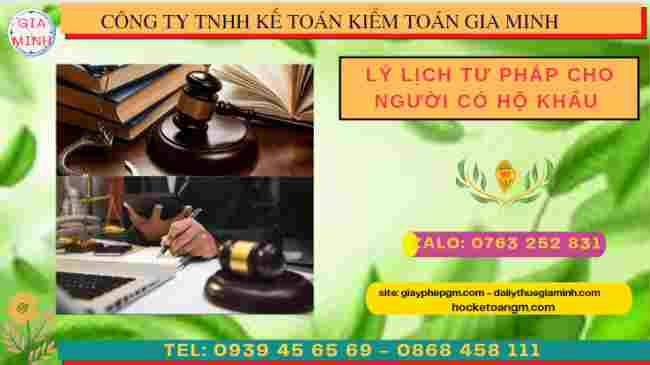 Lý lịch tư pháp cho người có hộ khẩu tại Hải Dương