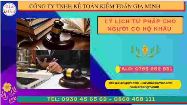 Lý lịch tư pháp cho người có hộ khẩu tại Long An
