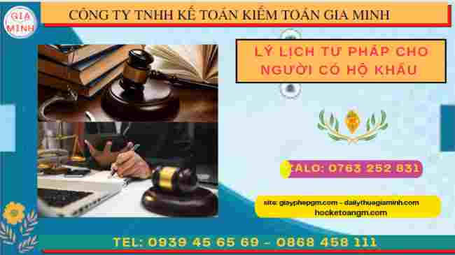 Lý lịch tư pháp cho người có hộ khẩu tại Thành phố Hồ Chí Minh
