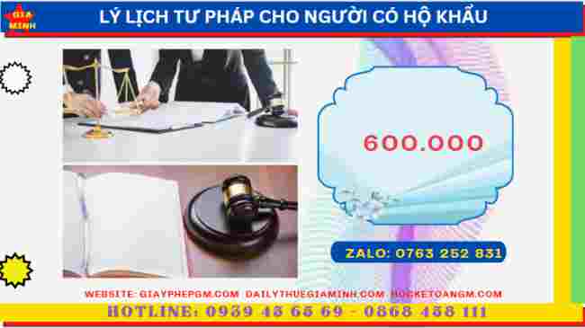 Hộ khẩu tỉnh làm lý lịch tư pháp ở Trà Vinh được không?

