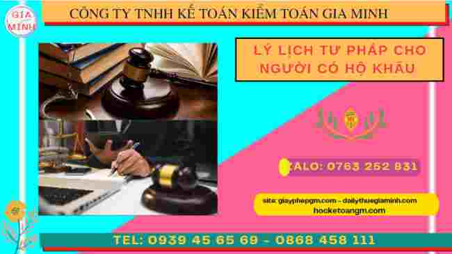 Lý lịch tư pháp cho người có hộ khẩu tại Lâm Đồng
