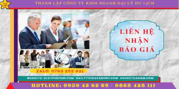 Thành lập công ty kinh doanh đại lý du lịch 11 Thủ tục thành lập công ty du lịch theo quy định